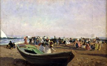 華金 索羅利亞 巴斯蒂達 Playa de Valencia. Pescadoras